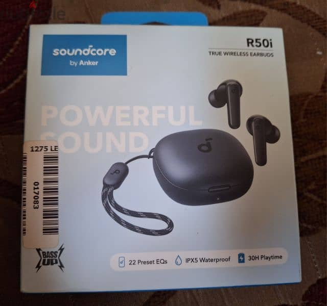 سماعة Anker Soundcore R50i استعمال نضيف بالعلبة+كابل/Coverناشف للصدمات 4