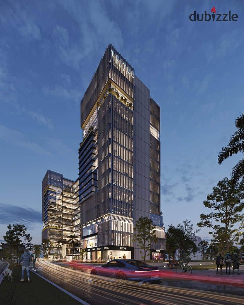 A 35-square-meter commercial store in the Food Court in front of the iconic tower and the central business 5