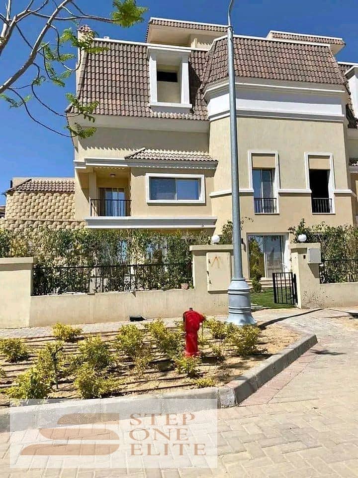 Villa for sale at the price of an apartment in Sarai Compound, directly on the Suez Road 6