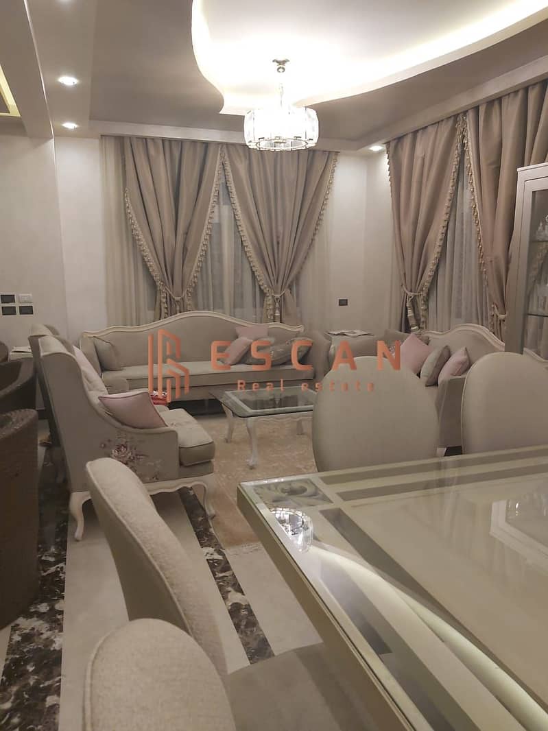 Villa Model I for rent, furnished, in Madinaty, with super-luxe finishes, modern furnishings, near to services, special price 12