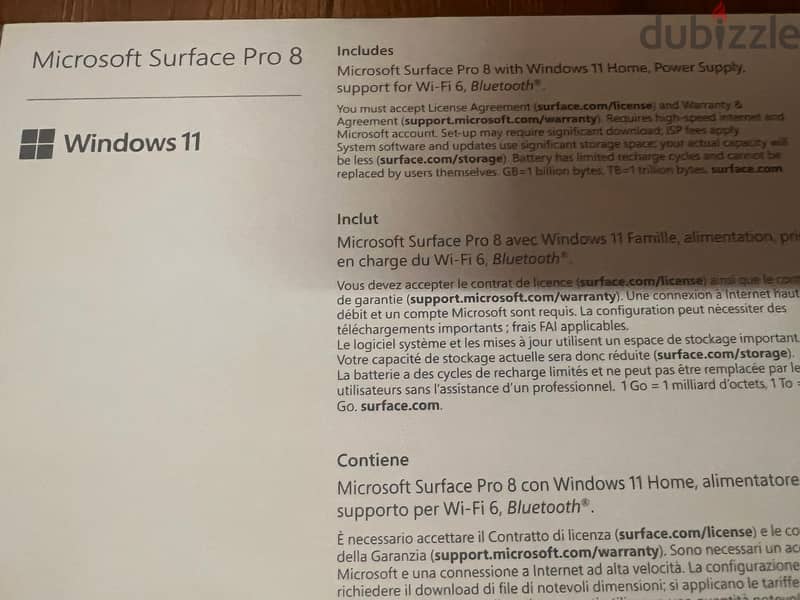 Microsoft Surface pro 8 Core i5 الجيل الحادي عشر + Microsoft Keyboard 2