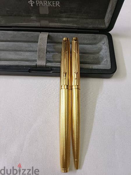 طقم باركر 75 زيرو حبر وجاف دوبليه دهب عالي Parker 3