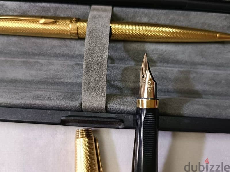 طقم باركر 75 زيرو حبر وجاف دوبليه دهب عالي Parker 4