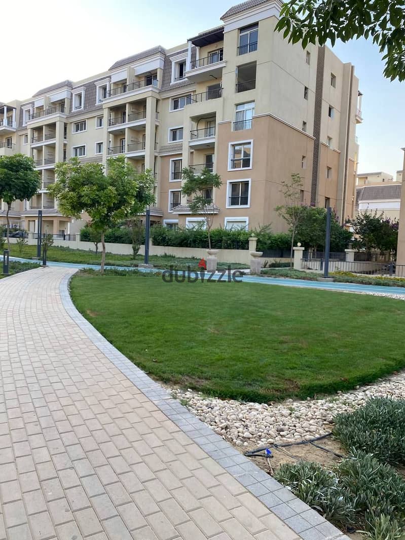 For sale, the last ground floor apartment, two rooms, 131 m + garden 125 m in Sarai, directly on the Suez Road, with a down payment of 813 K 6