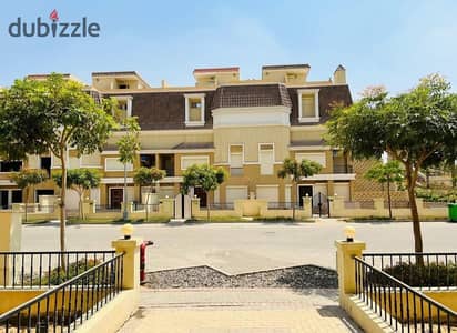 For sale, the largest  townhouse, 5 rooms, 206 m + garden + roof in Sarai, next to Madinaty, at the price of an apartment