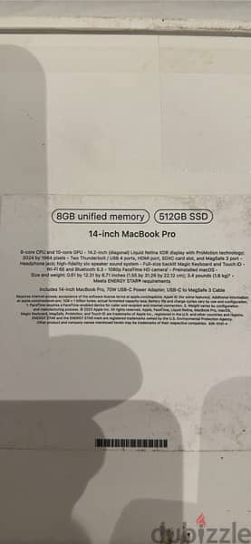 Apple Macbook pro m3 8g Ram / 512 SSD / 14 inch  / From UAE 1