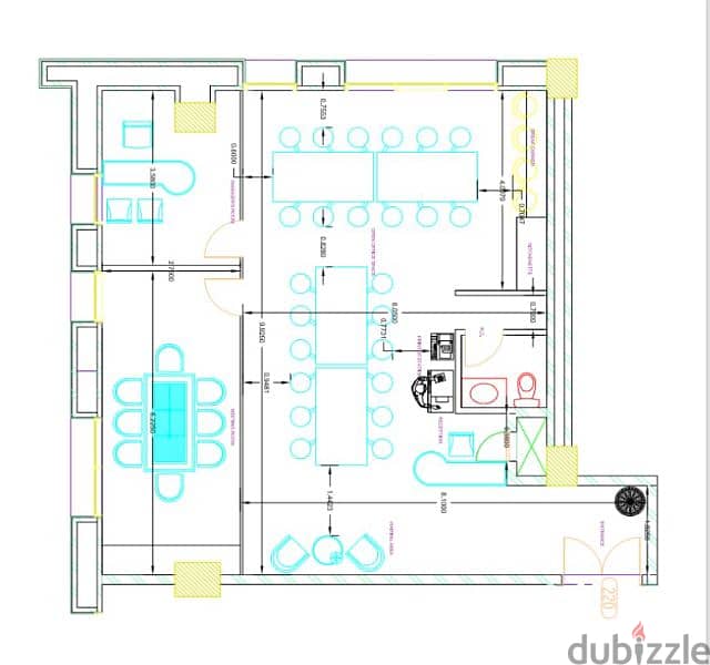 مكتب مميز جدا للإيجار بمساحه 140 سم ب Hyde park التجمع الخامس 5