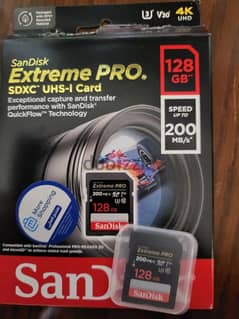 كارت ذاكرة سان ديسك sandisk extreme pro 128gb