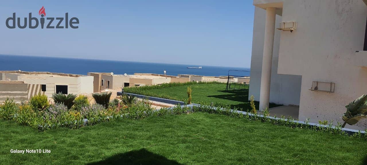 villa 365m first row to the sea, for sale, ready to move, fully finished, in Ain Sokhna, Sokhna Hills 2