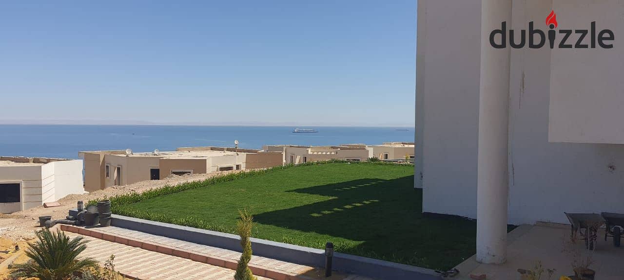 villa 365m first row to the sea, for sale, ready to move, fully finished, in Ain Sokhna, Sokhna Hills 4