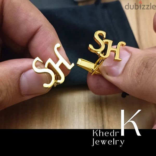 customized initials cufflinks 0