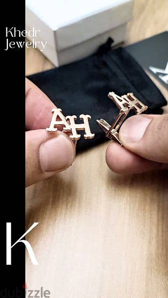 customized initials cufflinks 2