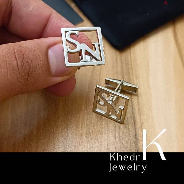 customized initials cufflinks 3