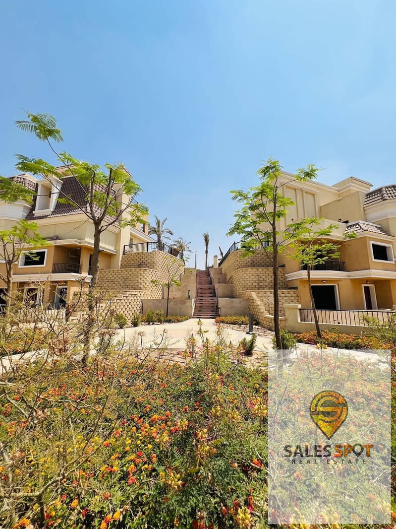 With a 42% cash discount Buy a villa with a distinctive garden for sale in The Butterfly Compound in the heart of Mostakbal City and next to Madinat 5