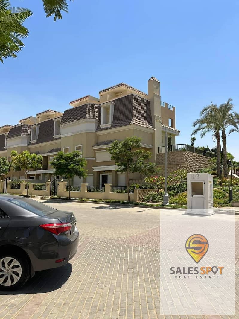 With a 42% cash discount Buy a villa with a distinctive garden for sale in The Butterfly Compound in the heart of Mostakbal City and next to Madinat 8