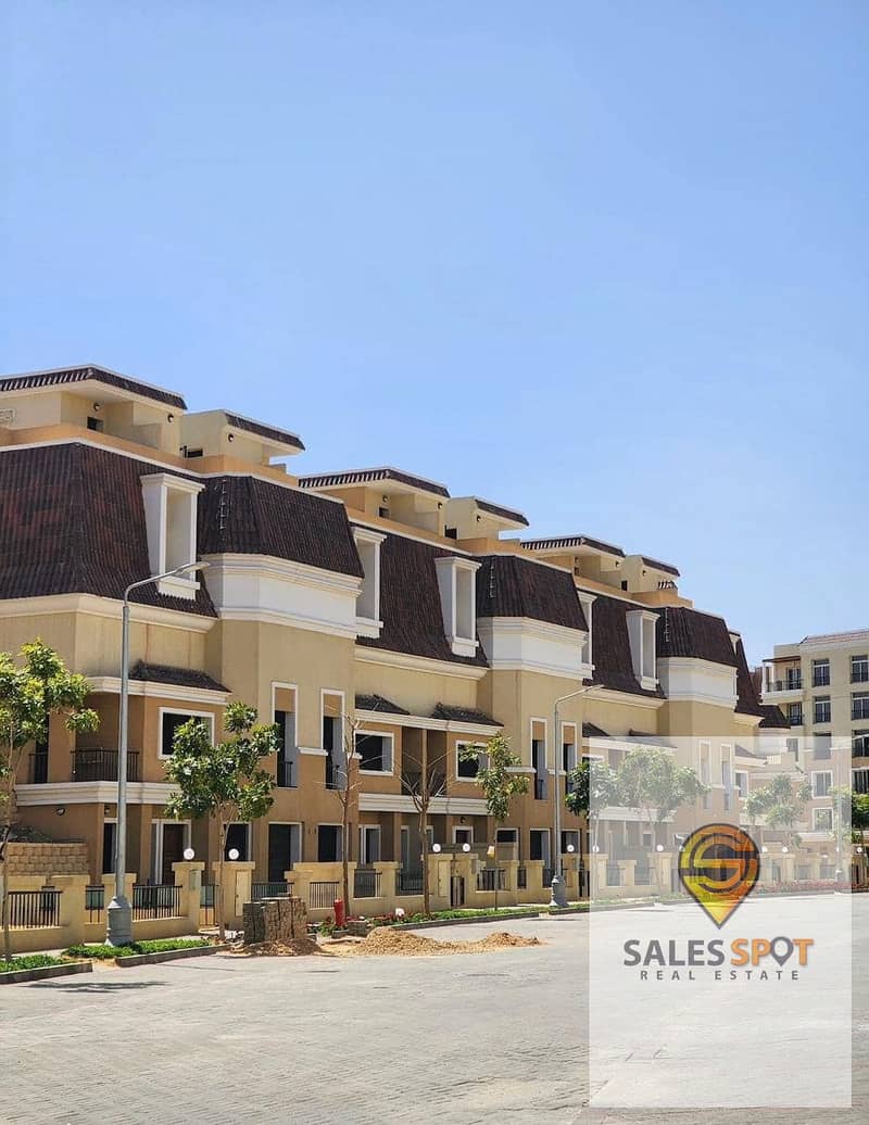 With a 42% discount, a 212 sqm villa with a private garden for sale in The Butterfly Compound in Mostakbal City, near Madinaty 11