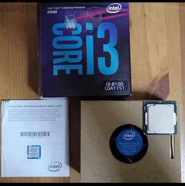 معالج Intel core i3 8100 مدمج بيه كارت شاشة داخلي المعالج استخدام بسيط 3