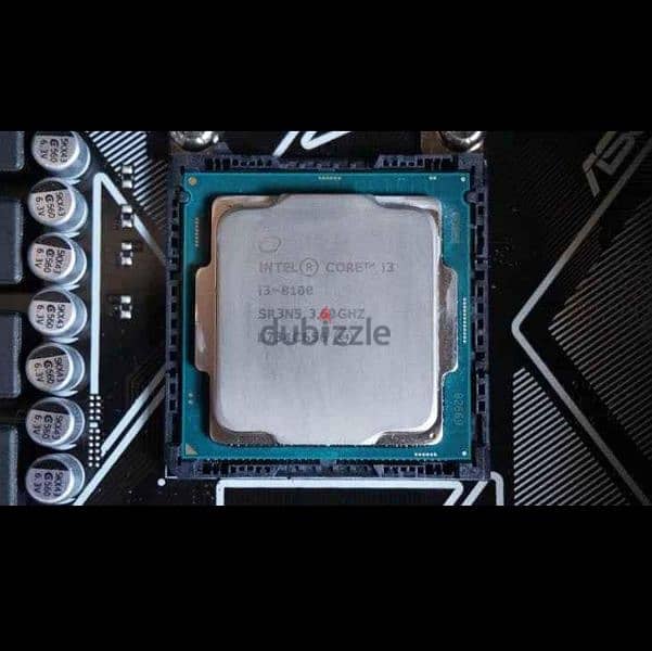 معالج Intel core i3 8100 مدمج بيه كارت شاشة داخلي المعالج استخدام بسيط 5