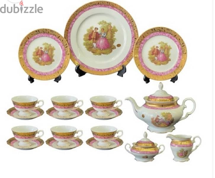 Tea Set 24 Pcs - Limoge - Romeo&Juliet - Gold&Blue 5