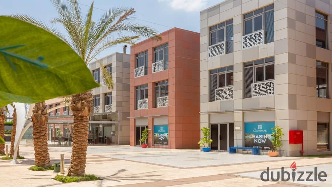 Office for sale 80m with Finishing- Immediate delivery mall Courtyard - Sheikh Zayed 3