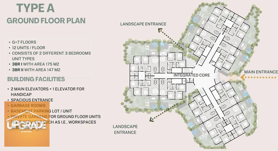 Ground floor apartment with garden, 175 sqm, in The Island Compound, New Capital, located in R8 near the Embassy District. Prime location by EGYGAB. 26