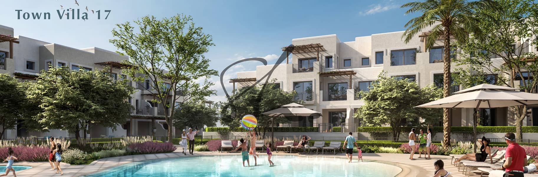 !!Stunning Fully Finished Townhouse in MARASSI North Coast Riva Views with a Very Prime Location Direct on the Pool Under Market Price. Check it NOW 1