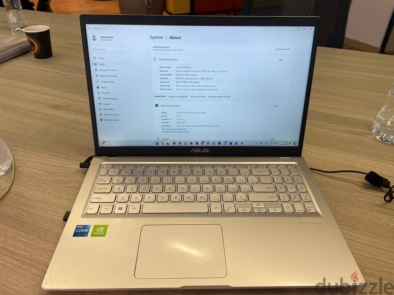 Device name	LAPTOP-KVN2I7CG Processor	11th Gen Intel(R) Core(TM) i5-11 3