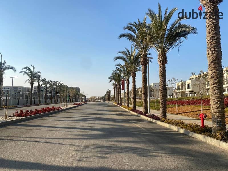 With a 5% down payment, a distinctive apartment for sale with a full view of the landscape in Palm Hills Compound, New Cairo 3