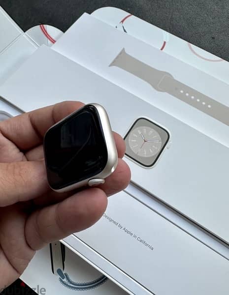 Apple Watch Series 8 (45mm) Starlight Excellent condition + Full BOX 5