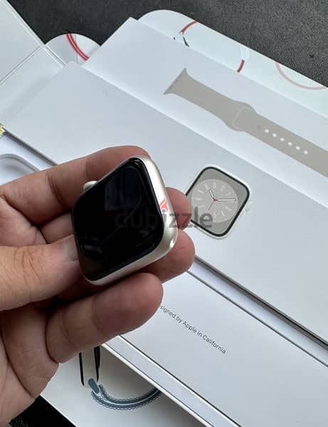 Apple Watch Series 8 (45mm) Starlight Excellent condition + Full BOX 6