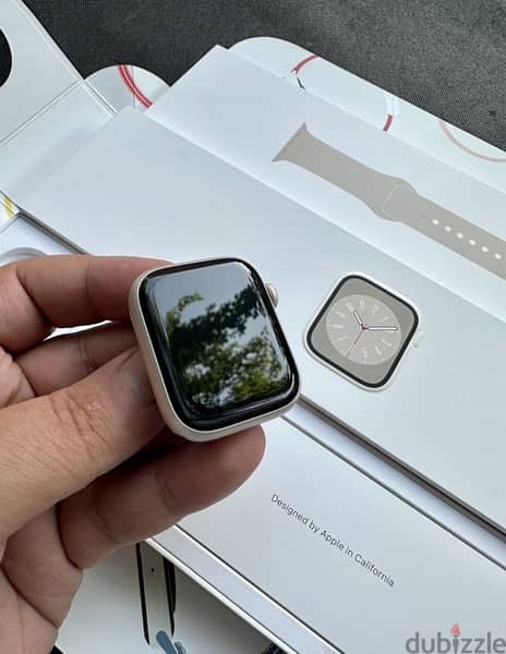 Apple Watch Series 8 (45mm) Starlight Excellent condition + Full BOX 7