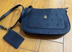 Tommy Hilfiger blue cross bag with card holder