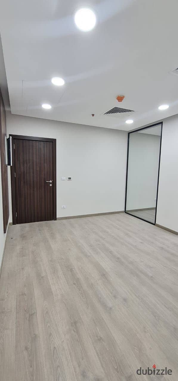 For rent fully finished office Al Bustan Street, first use, Trivium, Sheikh Zayed 7