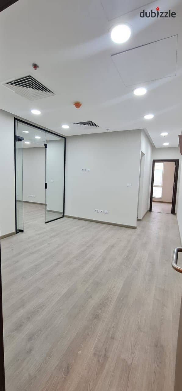 For rent fully finished office Al Bustan Street, first use, Trivium, Sheikh Zayed 10