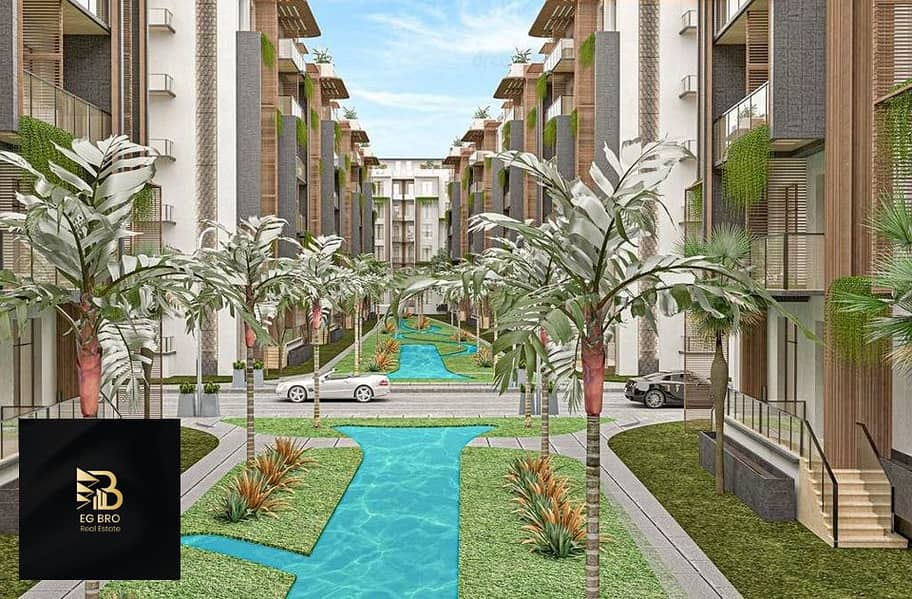 Apartment for sale in 6 october, Up West Compound, next to Mall of Egypt, in installments over the longest payment period 1