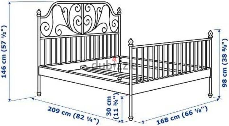 سرير ايكيا ليرڤيك ١٦٠x٢٠٠ 1