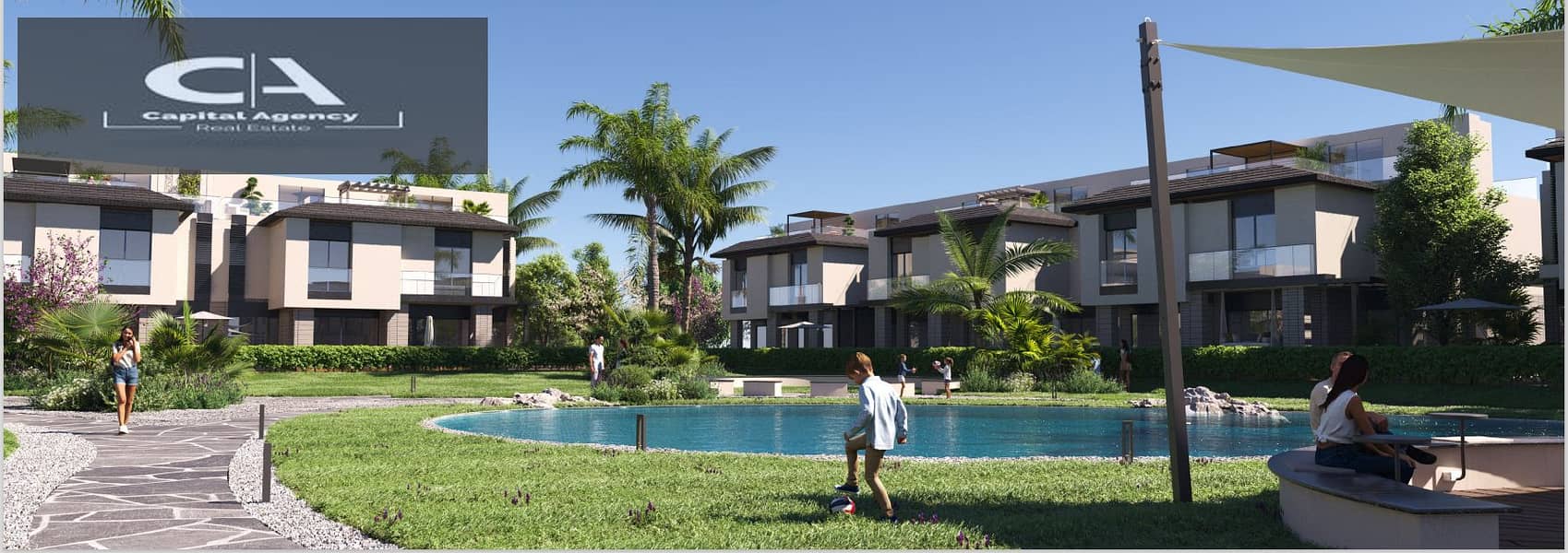 With only 5% down payment, book at Launch Telal East in the heart of the Fifth Settlement_With a distinctive view directly on the lagoon_Telal East 4