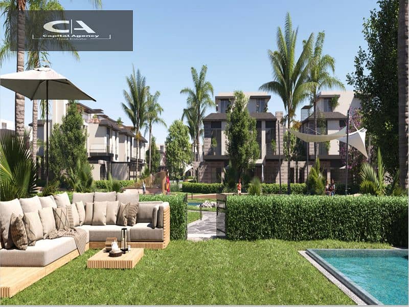 Apartment for sale in Telal East, the latest phase in the heart of the Fifth Settlement  5% down payment only Distinctive view directly on the lagoon 5