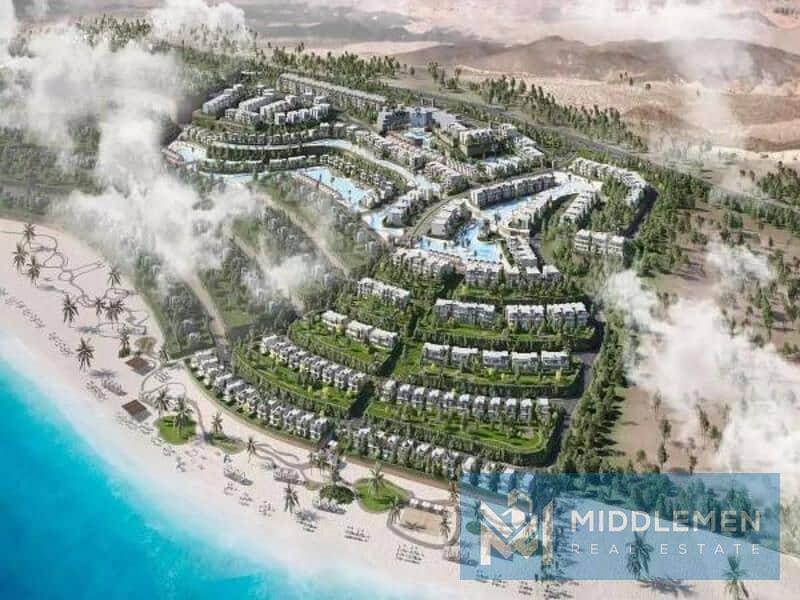 chalet 108m fully finished lowest downpayment installment till 2031 , telal shores ain sokhna 7