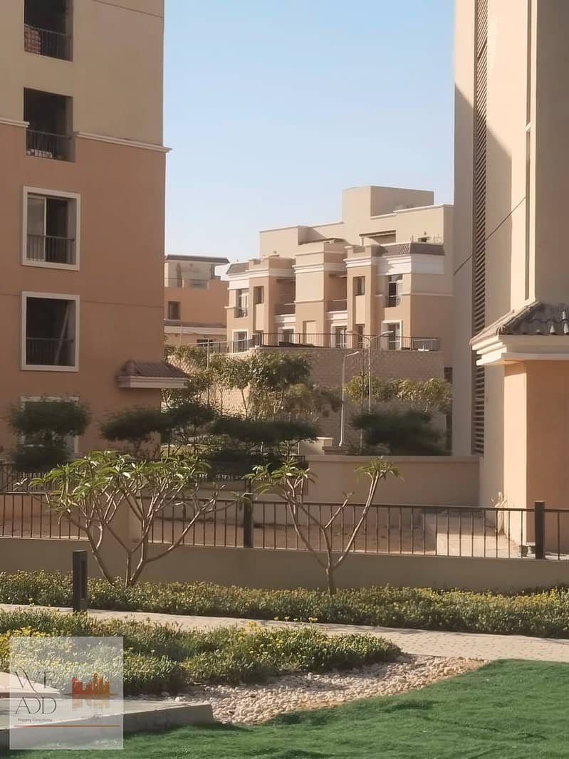 Middle duplex apartment, 158 m, with a 95 m garden, with 3 rooms, direct view and a large terrace in Sarai Compound, with a 42% discount on cash 24