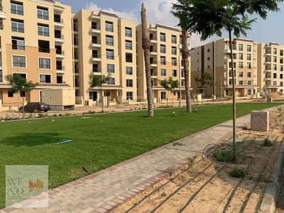 Own a corner apartment with a double view, 131 m, in Sarai Compound, with a very special division, with a terrace overlooking the view, and a garden