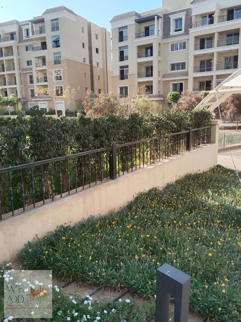 Book a 132m2 3-bedroom apartment in Sarai Compound on Suez Road, a very distinctive division with a large terrace, with a down payment starting from 5 18