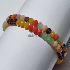 Handmade Boho-style Beaded Bracelet Set - Fruit Salad 0