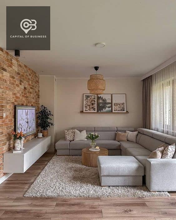 For sale, an apartment of 158 square meters, 25% down payment and facilities over 60 months, main street view, Al-Tamkeel neighborhood, Beit Al-Watan, 8