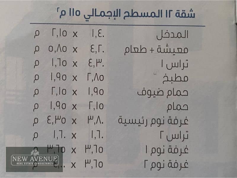 شقة للبيع مطلة على شارع تجاري زاوية طابق متكرر، مطلة على حديقة خضراء، مساحة البناء 115 متر، 3 غرف نوم 6