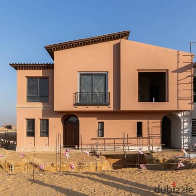 Twin house for sale in Village West Compound in front of Hyper One, in installments