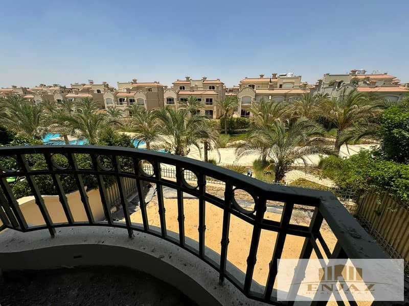 villa for sale in madinat Elshorok, compound patio 5 East, stunning pool view, prime location, AREA ( 330 sq ) 0