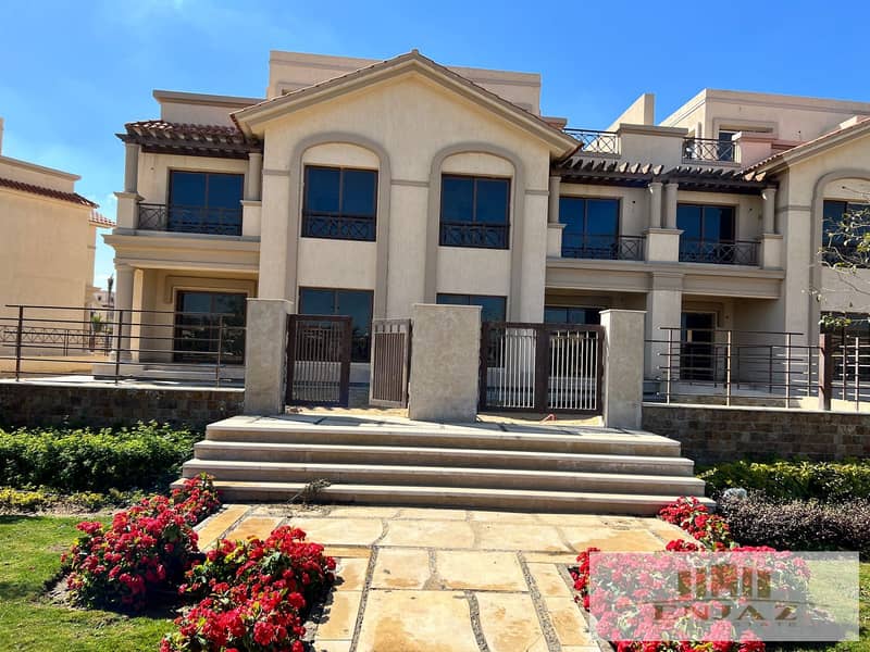 villa for sale in Madinaty design F3, town house, wide garden view, payment facilities, area (200 sq) 14