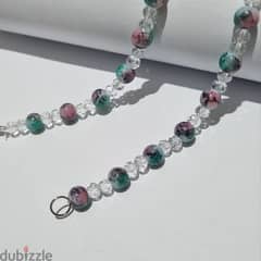 Handmade Beaded Choker Necklace - Multicolored 0