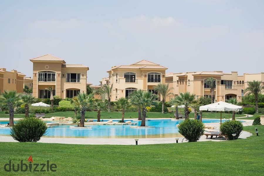 For sale, an independent villa of 452 square meters in Stone Park, New Cairo, in installments, next to Katameya Heights 3